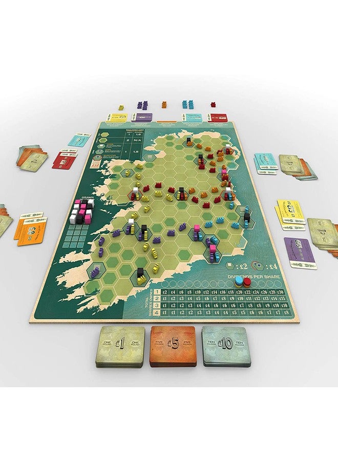 Capstone Games: Irish Gauge, Strategy Board Game, Game of Building Railroads Across Ireland, 60 Minute Play Time, 3 to 5 Players, Ages 15 and Up - Image 3